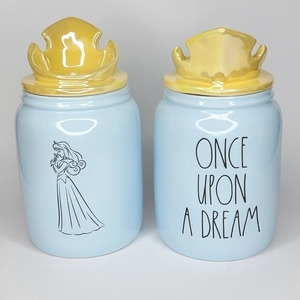 Rae Dunn Once Upon A Dream NEW Disney Sleeping Beauty Baby Canister Crown Topper